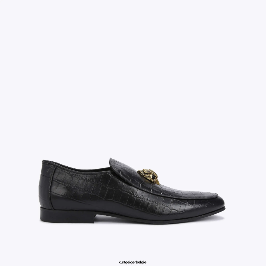 Kurt Geiger Londen Hugh Eagle Croc Heren | schoenen zwart D0N0ZV627