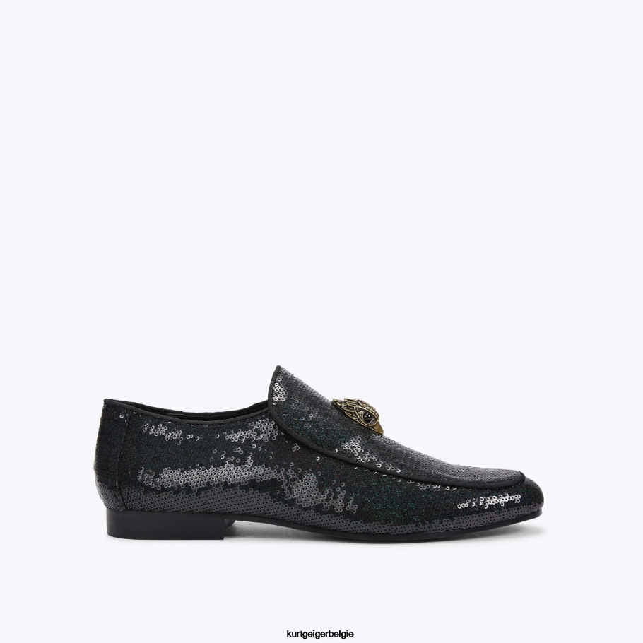 Kurt Geiger Londen Hugh Eagle pailletten Heren | schoenen zwart groen D0N0ZV633