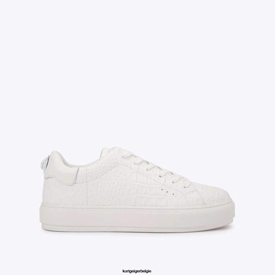 Kurt Geiger Londen Laney Croc Heren | schoenen wit D0N0ZV603