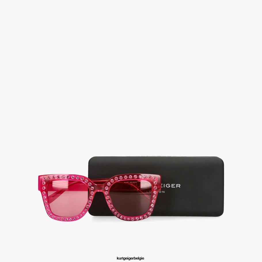 Kurt Geiger Londen juweel zonnebril vrouwen | accessoires fushia D0N0ZV459