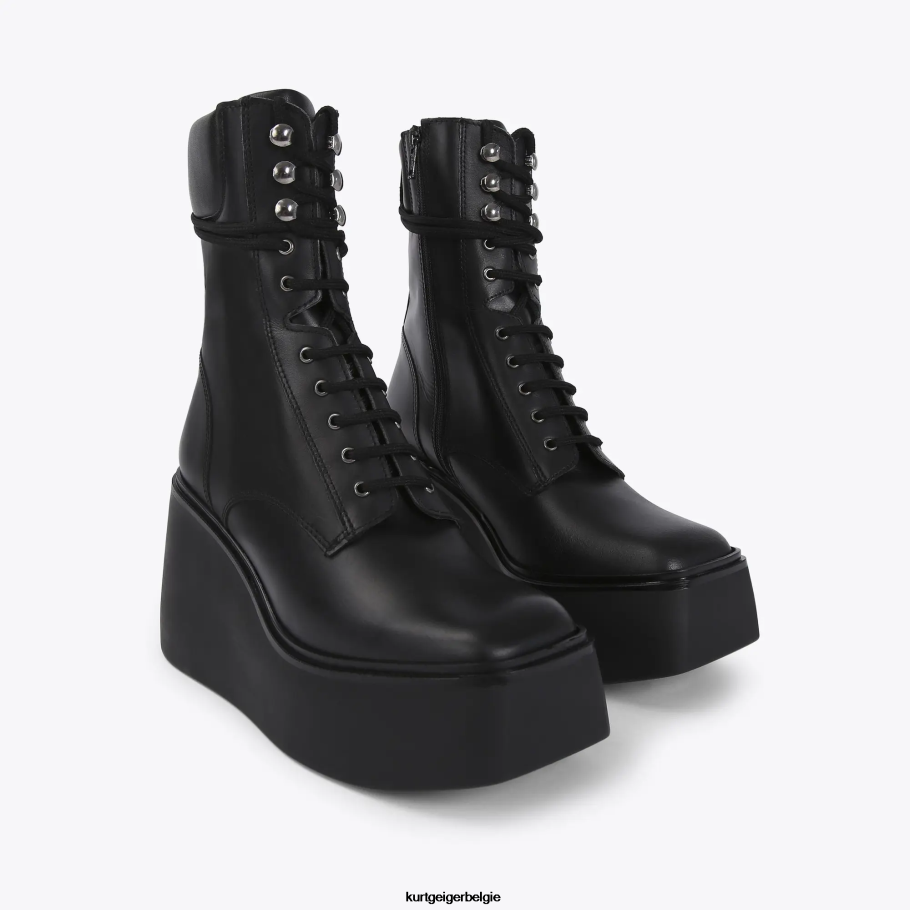 Kurt Geiger Londen statige veterlaars vrouwen | schoenen zwart D0N0ZV662