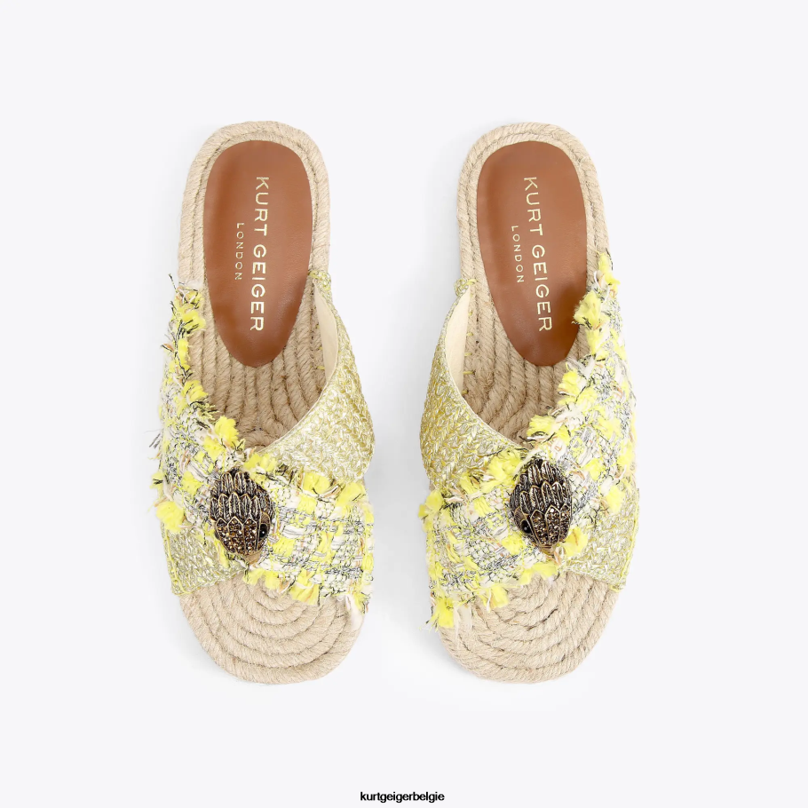 Kurt Geiger Londen Kensington-espadrille vrouwen | schoenen geel D0N0ZV445